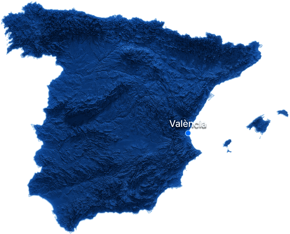 Map of Spain highlighting Valencia